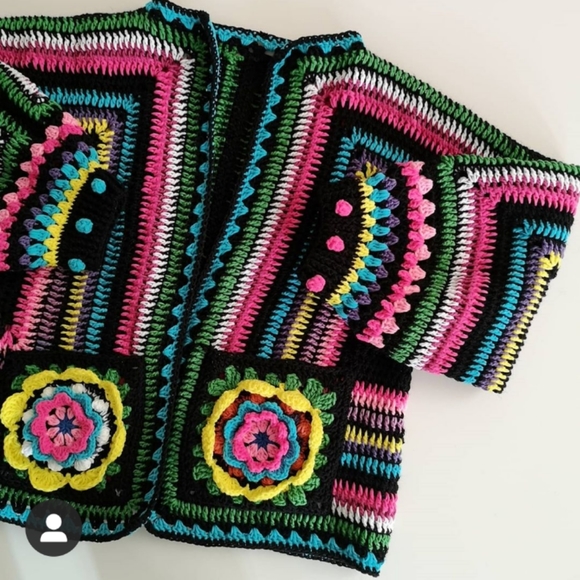 Spring Frida, boho hippie jacket, handmade crochet - Picture 1 of 8